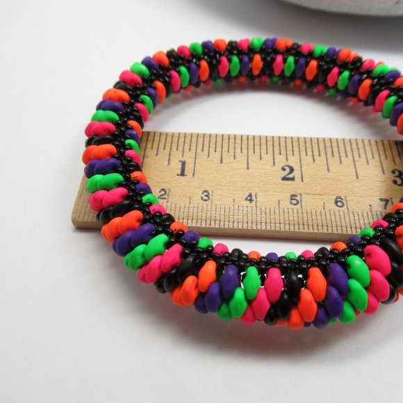 Neon Superduo Bangle - Picture 7 of 9